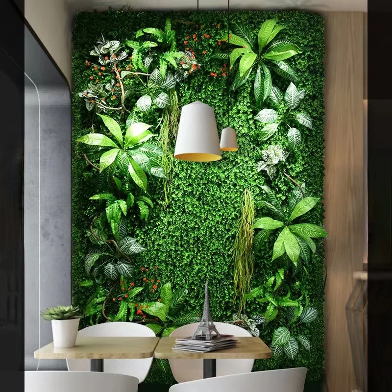 NEUE 3D 40CM * 120CM Künstliche Grüne Pflanzenwand-Platte Plastik-Rasenteppich Garten Heim Hintergrund Wanddekoration – Detail 12