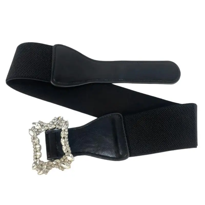 

652F Girls Trendy Waist Belt Glitter Corset Costume Underbust Sparkly Waist Body Jewelry for Party Jeans Belt Trendy Chain