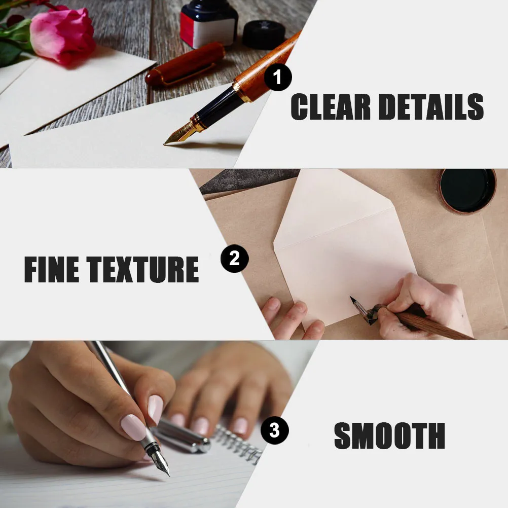 1Set Retro Quill Pen Set Handmade Dip Pen for Calligraphy Practice Smooth Nib Wear-Resistant Comfort Grip