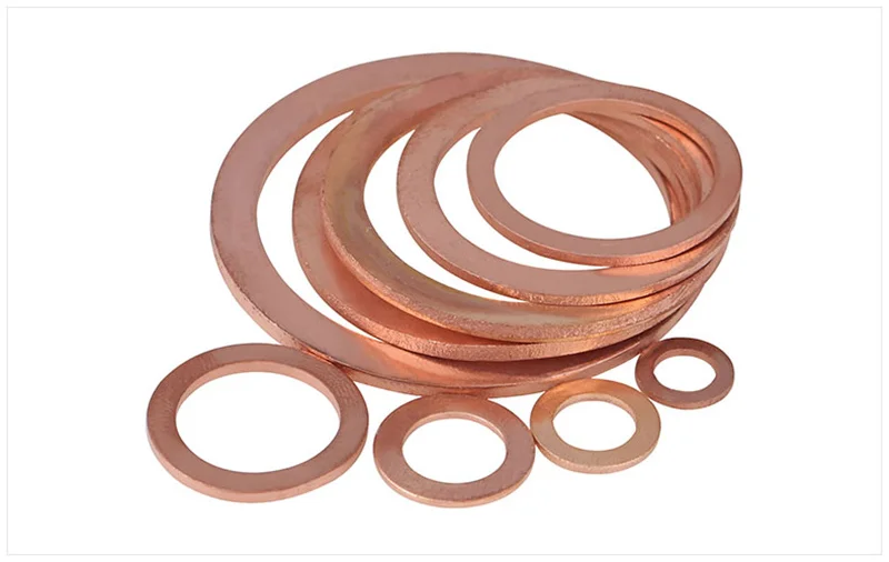 Kupfer Washer für Ölwanne Stecker M5 M6 M8 M10 M12 M14 M16 M18 M20 M22 M24 M27 M30-M60 Abdichtung solide Washer Flache Dichtung Dichtung Ring – Detail 8