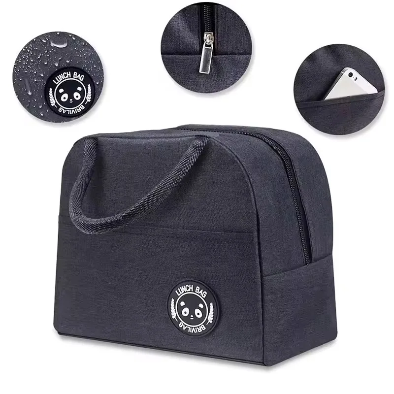 

Portable Insulated Lunch Bag Leak Proof Thermal Lunch Box Bag Food Container For Work School Picnic Aluminum Foil Bento Bags