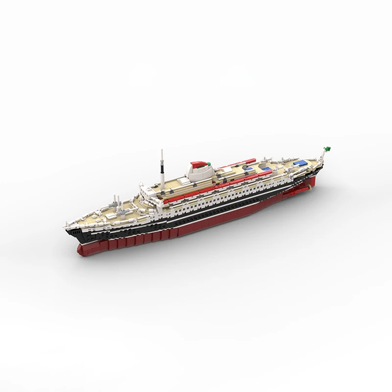 1907-قطعة MOC أندريا دوريا الإيطالية الفاخرة بطانة نموذج نموذج عيد ميلاد الإبداعية هدية لتقوم بها بنفسك لعبة مكعبات البناء #2