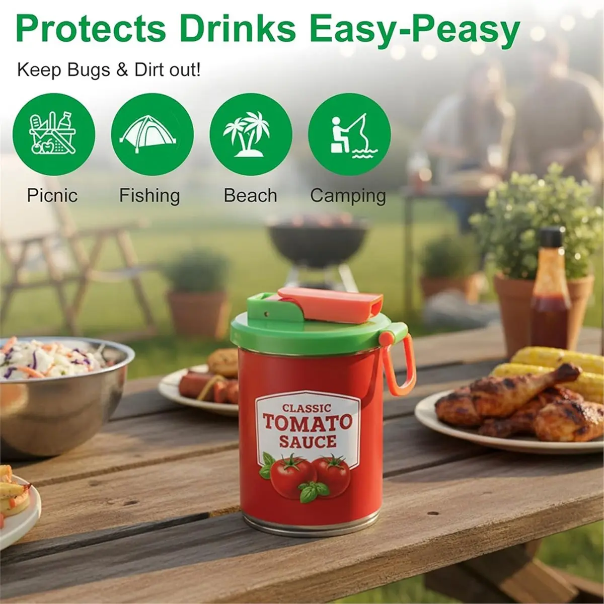 giftnew 12 Pcs Soda Can Lids with Straws, 4 Color Reusable Can Covers, Spill-Proof Silicone Cans Lids for Beer Juice