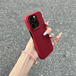 Luxury Solid Color Soft Silicone phone case for iphone 16 15 14 13 12 11 pro max 14 15 16 plus Frameless Cooling cover new