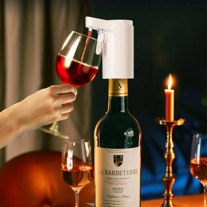 

Electric Wine Aerator Dispenser Rechargeable Automatic Wine Dispenser Adjustable Quantity Liquor Whiskey Pourer Pump Bar Tools