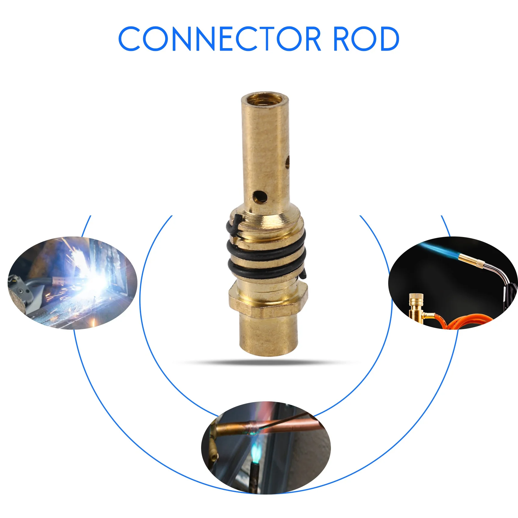 17 ชิ้น/เซ็ต 15Ak Mig/เชื่อมเคล็ดลับ 0.8X25 มม.M6 แก๊ส Connector ชุด