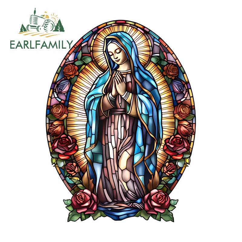 EARLFAMILY Christian Mary Of Virgin Fine Decals Hot Anime Item Campervan Rear Windshield Decal Practical Waterproof Car Gadget
