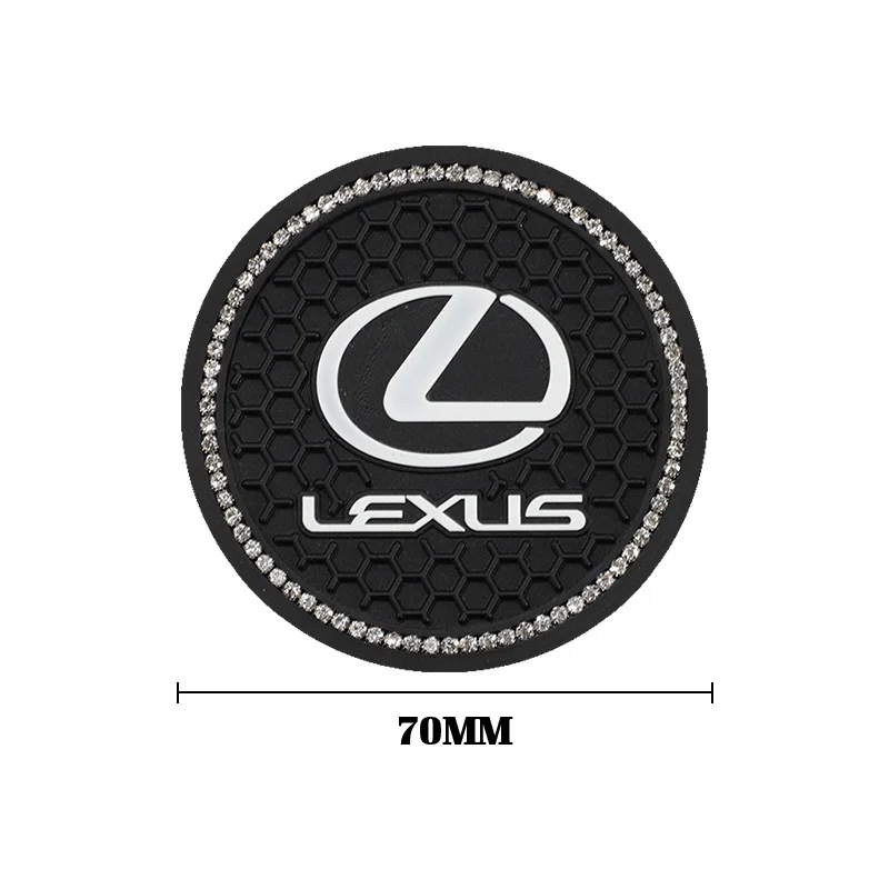 2 قطعة كأس سيليكون الحصير مكافحة الضوضاء كوستر اكسسوارات السيارات لكزس F-SPORT ES RX NX LS UX LM LX GX LC RZ هو CT GS RC HS