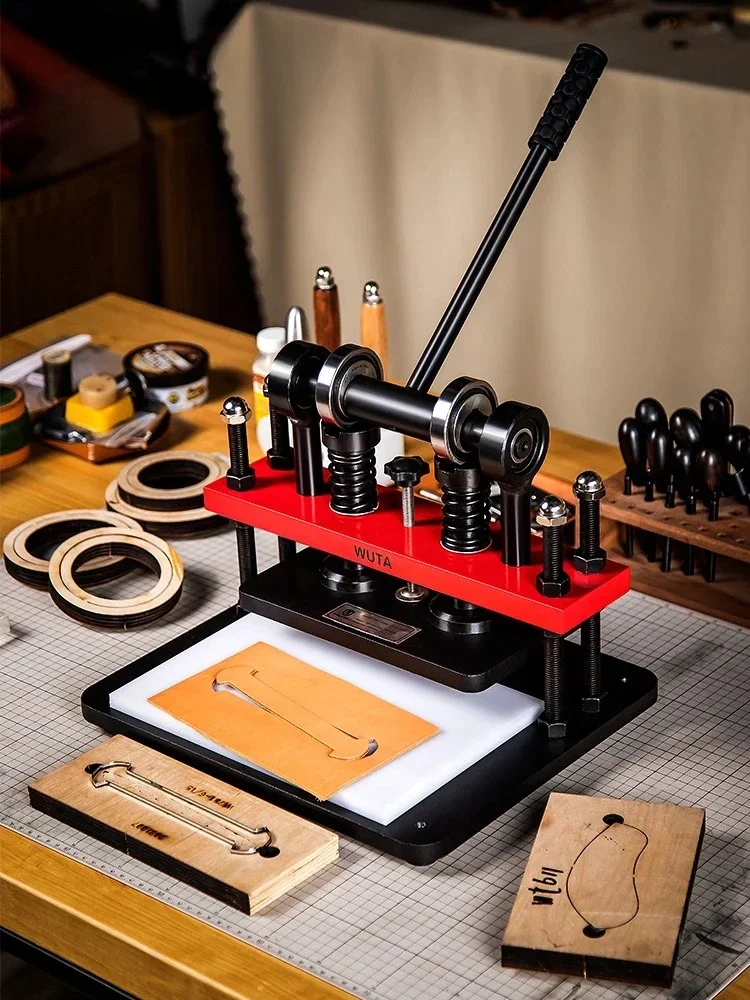 Pro Leather Cutting Machine Manual Die Cutter Embossing Shaping Tools Hand Press Mold DIY