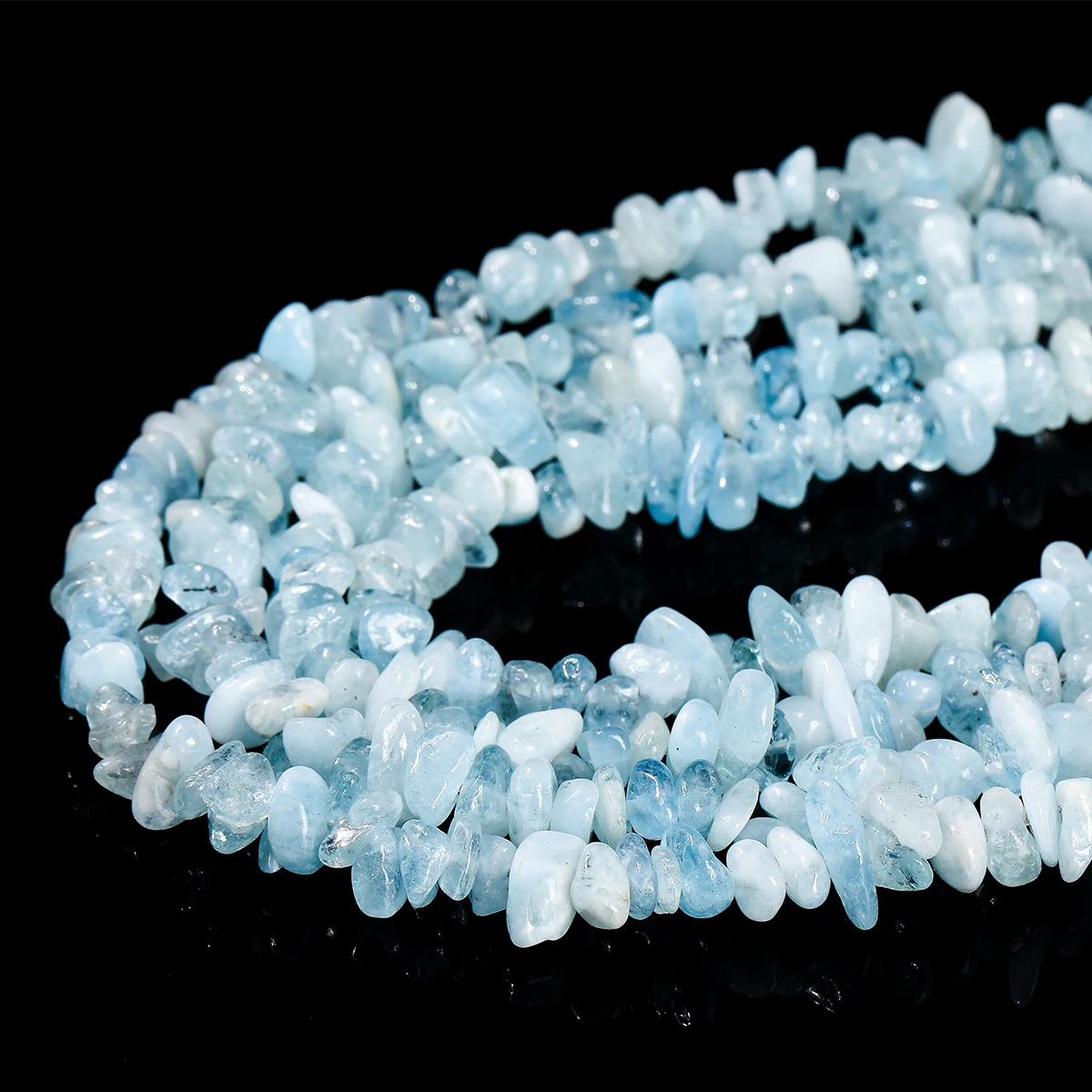 32" Inch Natural Stone Aquamarine Chips Beads Irregular Nugget Shape Bead for Jewelry Making Diy Necklace Bracelet Accessory view 3