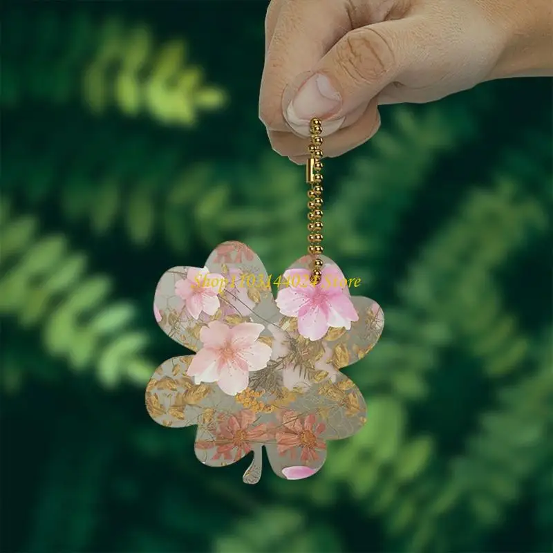 N5KE Four-leaf Clover Silicone Mold Diy Crafts Earrings Pendant Tag Keychain Making
