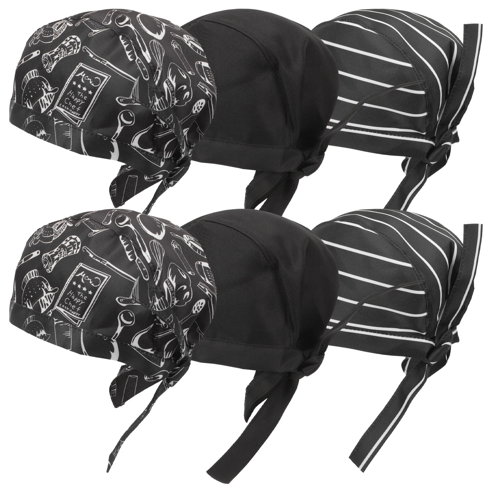 6 pezzi cappelli da cucina da chef berretti da cucina in cotone regolabili unisex cappello uniforme da servizio professionale traspirante per la scuola del ristorante