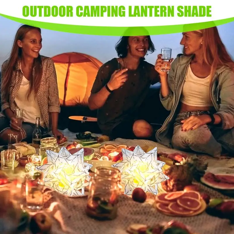 Outdoor Camping Light abażur wodoodporny Polestar latarnia klosz przenośny drążony klosz lampy gwiazda ozdoba na ślub