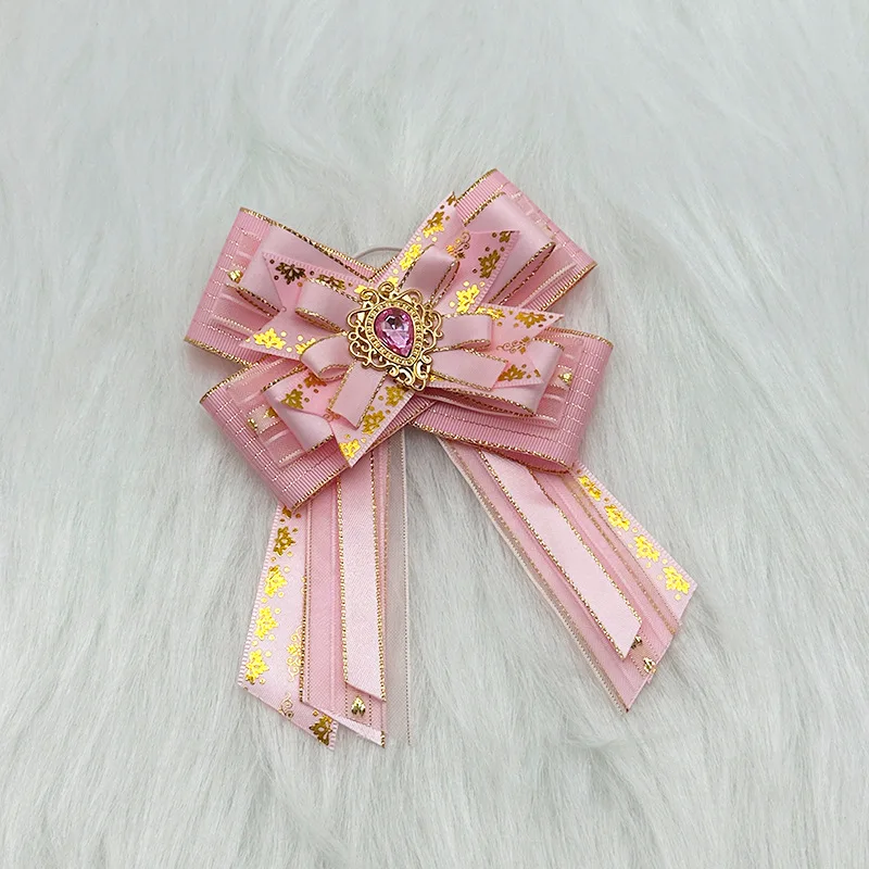 Broche originale Lolita pour femme, nœud, anime à la mode, chemise, robe, col, fleur, accessoires, bijoux faits à la main, cadeau de luxe