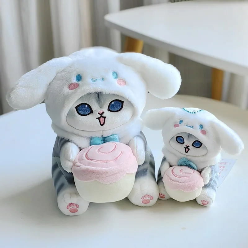 Kawaii Mofusand Shark Katze Spiele Plüsch Spielzeug Rucksack Schlüsselbund Kreative Niedlichen Cartoon Gefüllte Puppe Zubehör Freund Geburtstag Geschenk – Detail 7