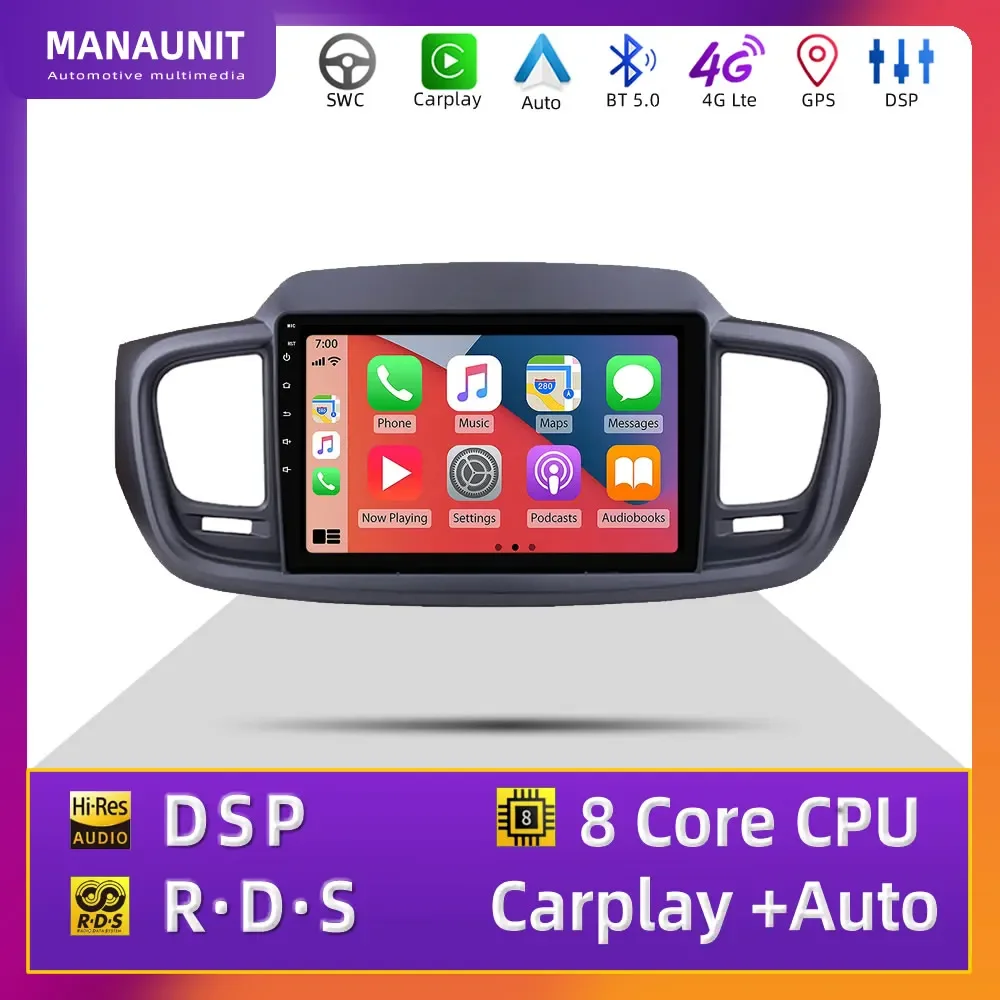 Car Multimedia Player for KIA Sorento 2015-2018,Carplay,Android Auto Radio,Video Navigation,GPS,DVD Stereo,Head Unit,DSP