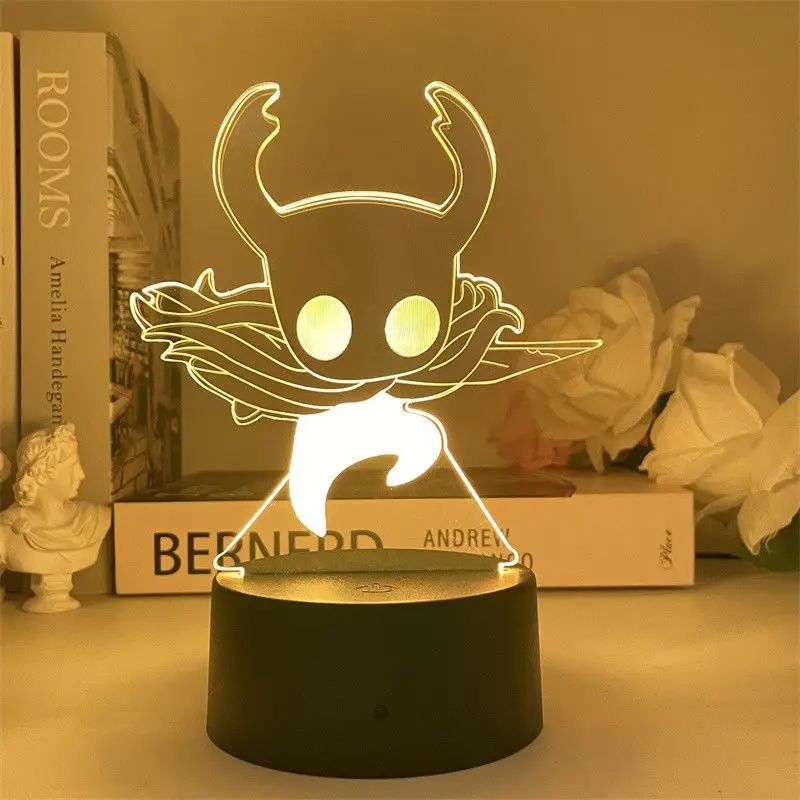 

Anime New Style The Hollow Knight Usb Night Light Y2K Fashion Cartoon Desktop Bedroom Headboard Ornament Gift for Friends
