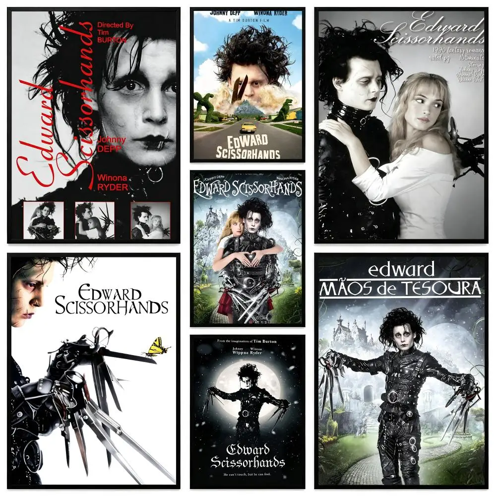 movie Edward Scissorhands Poster Poster HD Frameless Preppy Style Wall Art Home Decor For Living Room Bedroom Gift
