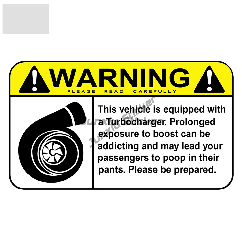 

Danger Car Sticker Funny Warning Sign Turbo Boost Decal PVC