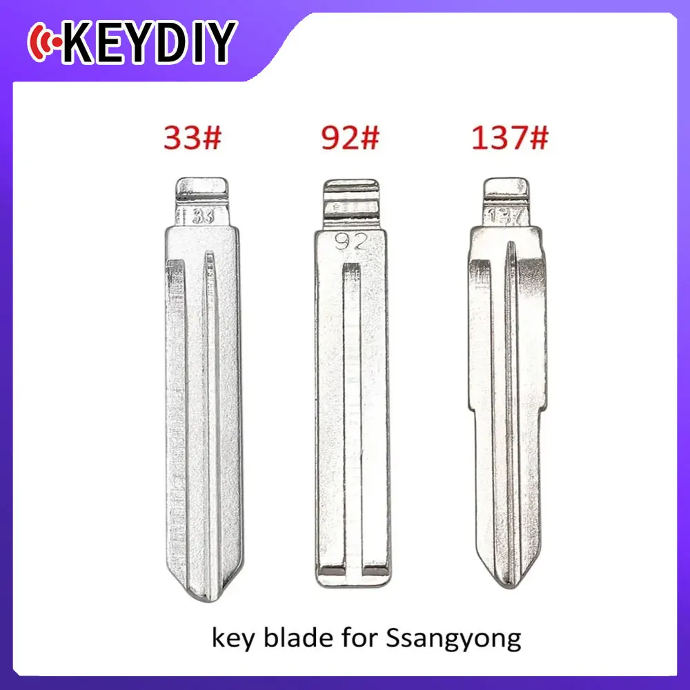 

#33 #137 #92 Metal Flip Blank Key Blade for Ssangyong Korando New Actyon C200 S170 ACTYON KYRON REXTON Switchblade Uncut