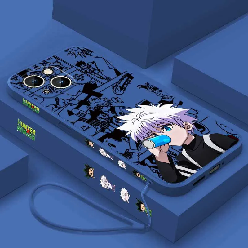 เคสโทรศัพท์ลาย Hunter×Hunter Killua Zoldyck สำหรับ Xiaomi POCO X7 X6 X5 X4 X3 NFC GT M6 M5 M4 F6 F5 F2 F1 Pro แบบสายคล้องมือ