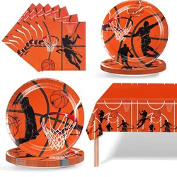 Decorazione per feste a tema basket Set di stoviglie usa e getta Baby Shower Birthday Party Decor kids Basketball Sport Party Favor