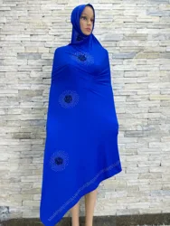 Hijab de prière instantané africain pour femmes, châle musulman, round Ramadan, Turbans, Dubaï, 2023 coton, Pashmina, HB282, 100%