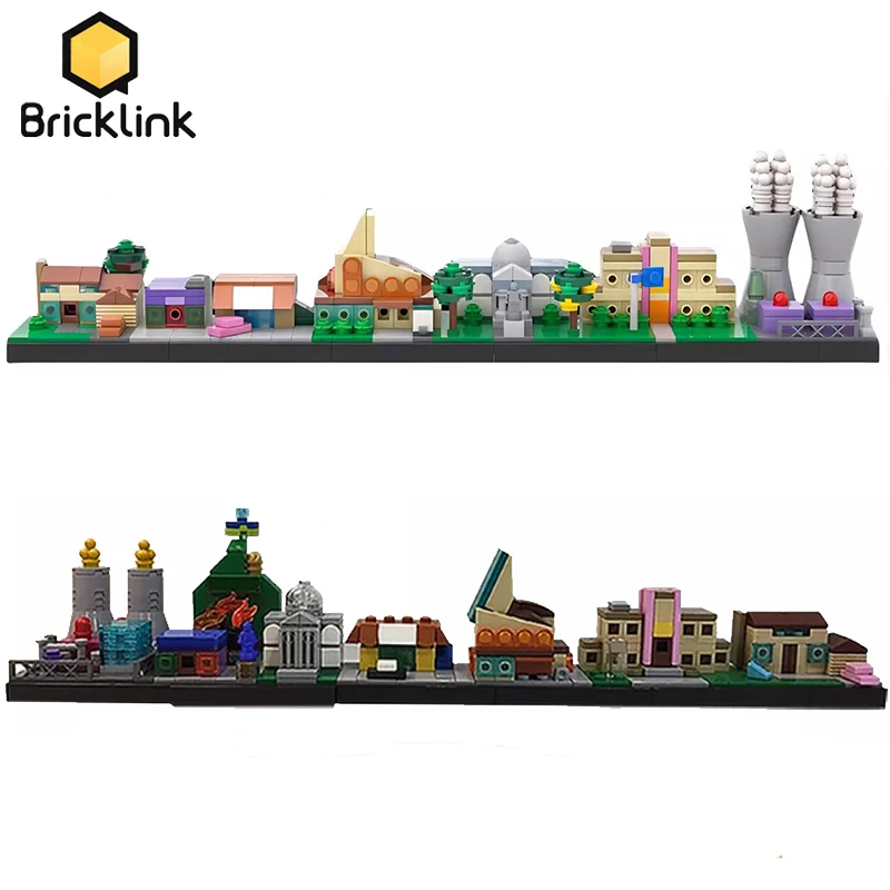 

Конструктор Bricklink из фильма «городской пейзаж», архитектура, фигурки аниме «Brickheadz», мультфильм «ситаком», семейный набор из конструктора, игрушки в подарок