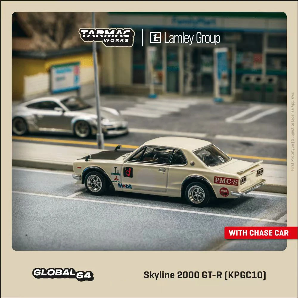 

PreSale TW 1:64 Skyline 2000 GTR KPGC10 White Lamley Special Diecast Diorama Car Model Collection Miniature Toys Tarmac Works