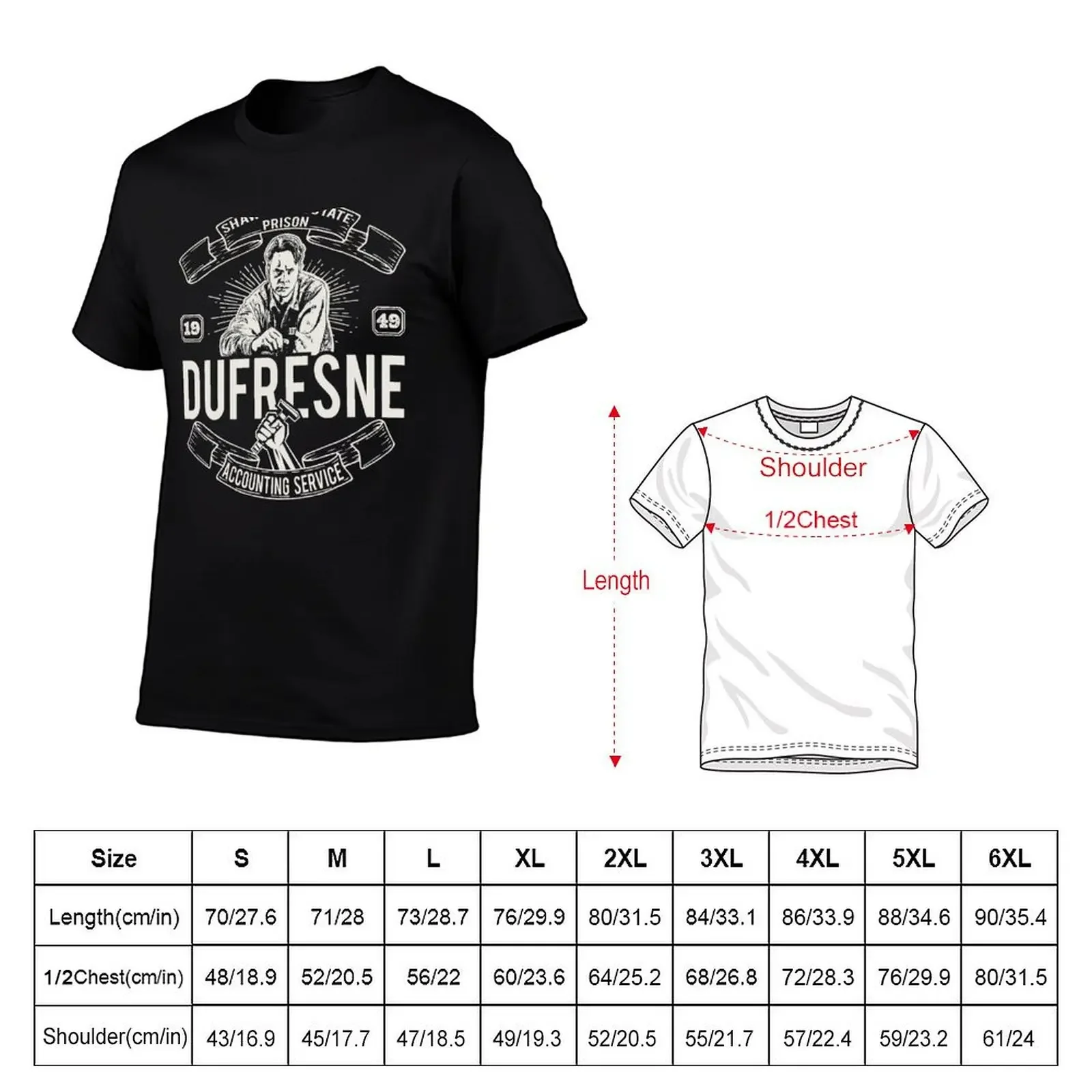 Dufresne Accounting Service T-Shirt Aesthetic clothing custom t shirt sweat mens funny t shirts