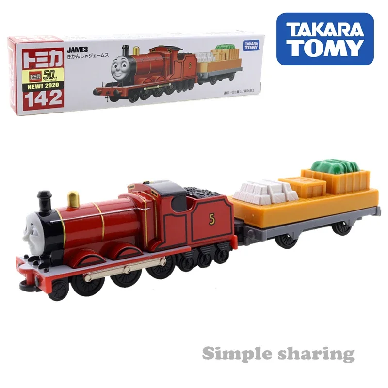 

TAKARA TOMY No. 142 long car Thomas and friend James alloy model, children's collection of decorative toys, gifts for children.