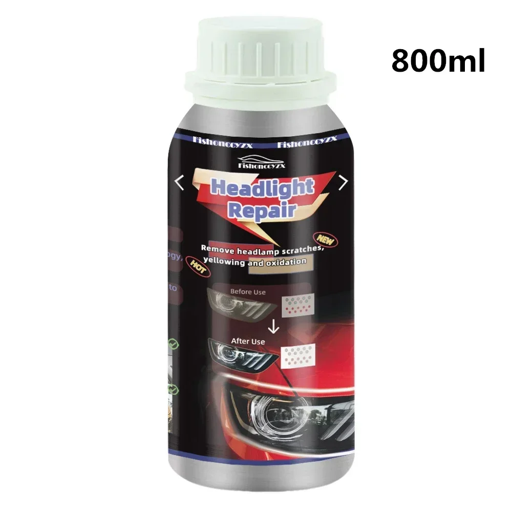 

800ml Headlights Liquid Polymer Headlight Chemical Polish Repair Fluid Refurbishment Scratch Repair Polishing Headlights Kit