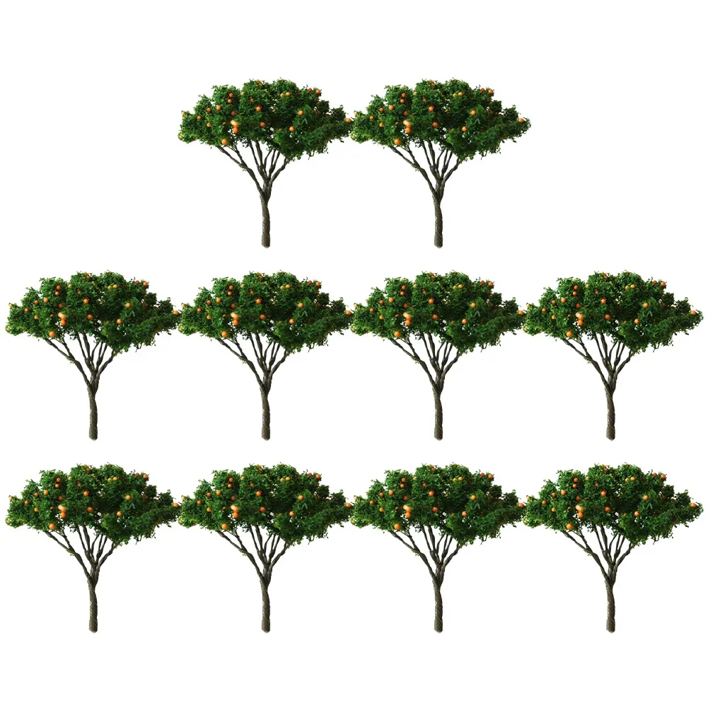 10pcs 5cm Building Model Trees Train Railroad Landscape DIY Railway Layout Tree Models Mini Real Trees Plastic Home Decoration