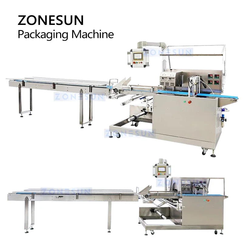 Zonesun-自動水平フロー包装機、生鮮食品、袋詰め、野菜、食品、鮮度、保存ZS-HY680