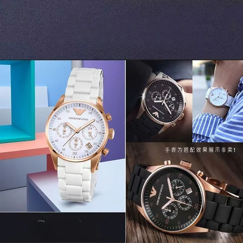 20 23mm for Armani AR5890 AR5905 AR5919 AR5920 Watchband Waterproof Bend Hole Silicone Clad Steel Watch Strap Accessories