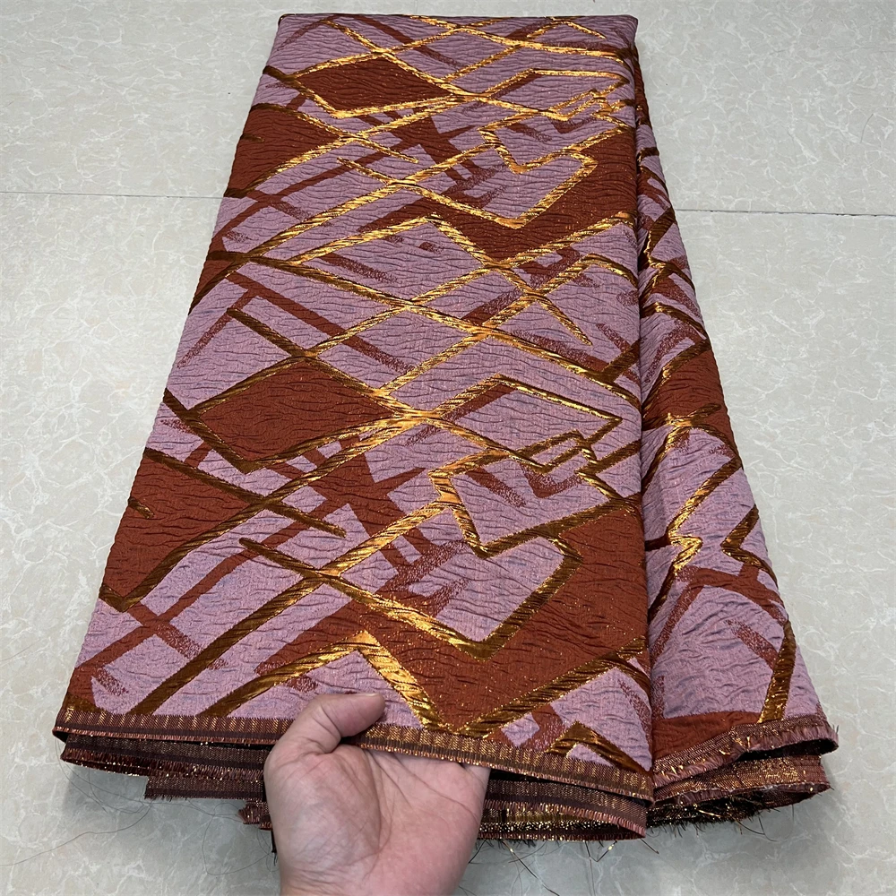 الأفريقي النيجيري عالية الجودة تول أقمشة الدانتيل الأورجانزا التطريز جبر للحزب ثوب الجاكار فستان الزفاف 5 ياردة YXZ172 #4