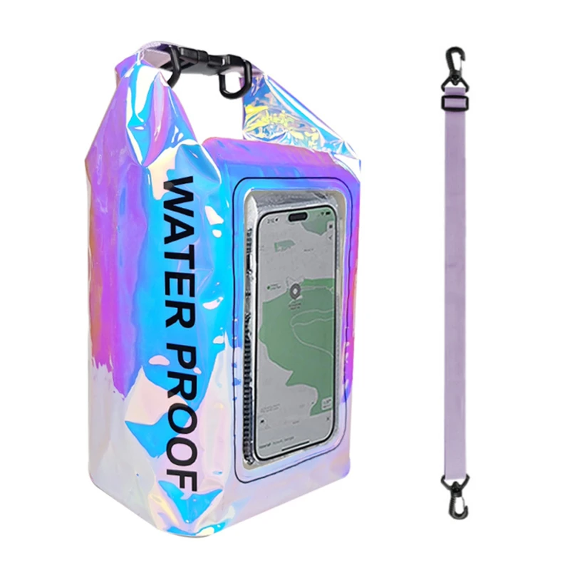 Waterproof PVC Dry Bag 2L/5L Swimming Diving Rafting Floating Outdoor Beach Sport Kayaking Travel Touch Screen Crossbody Bag