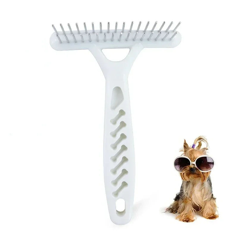 Pet Dog Brush Short Long Thick Hair Fur Shedding Remove Cat Groom Smooth Rake Brush Pet Dog Comb Brush Cleaning Accessories