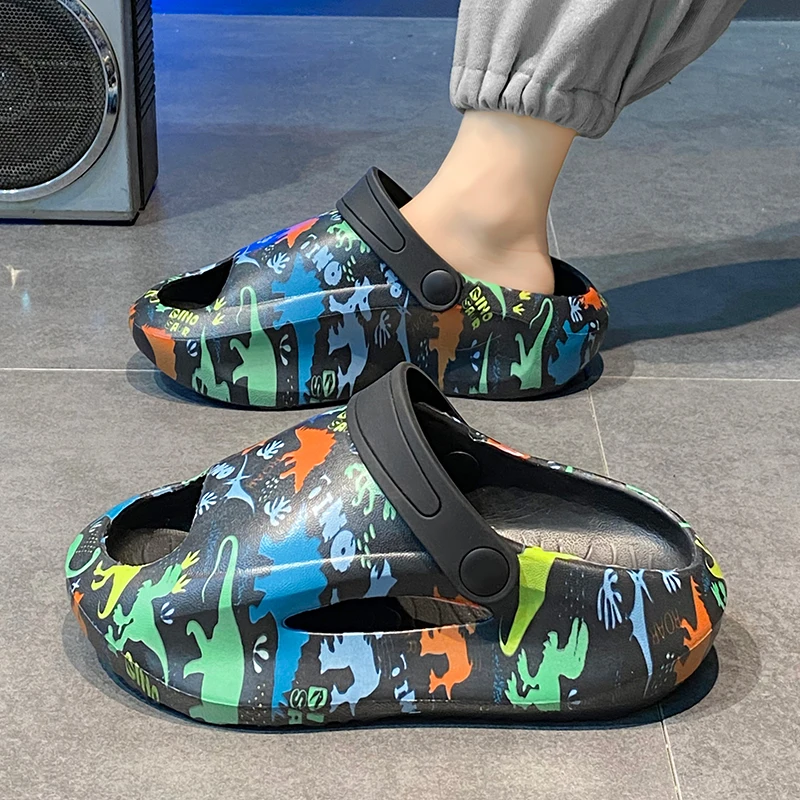 

Toddler Shoes Soft Sole Slippers Boy Girls Sandals Cartoon Printed Shoe Kids Breathbale Summer Beach Shoe Toddler Shoes