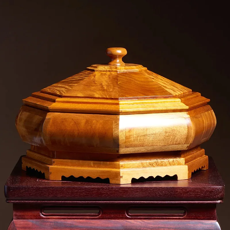 Dried fruit box, solid wood, high-end Chinese compartmentalized snack tray, storage box, nut candy box, rotation