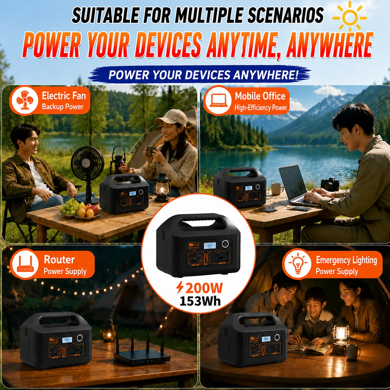 200W Portable Power Station Po - đánh giá và giá Outdoor Camping Glamping Share