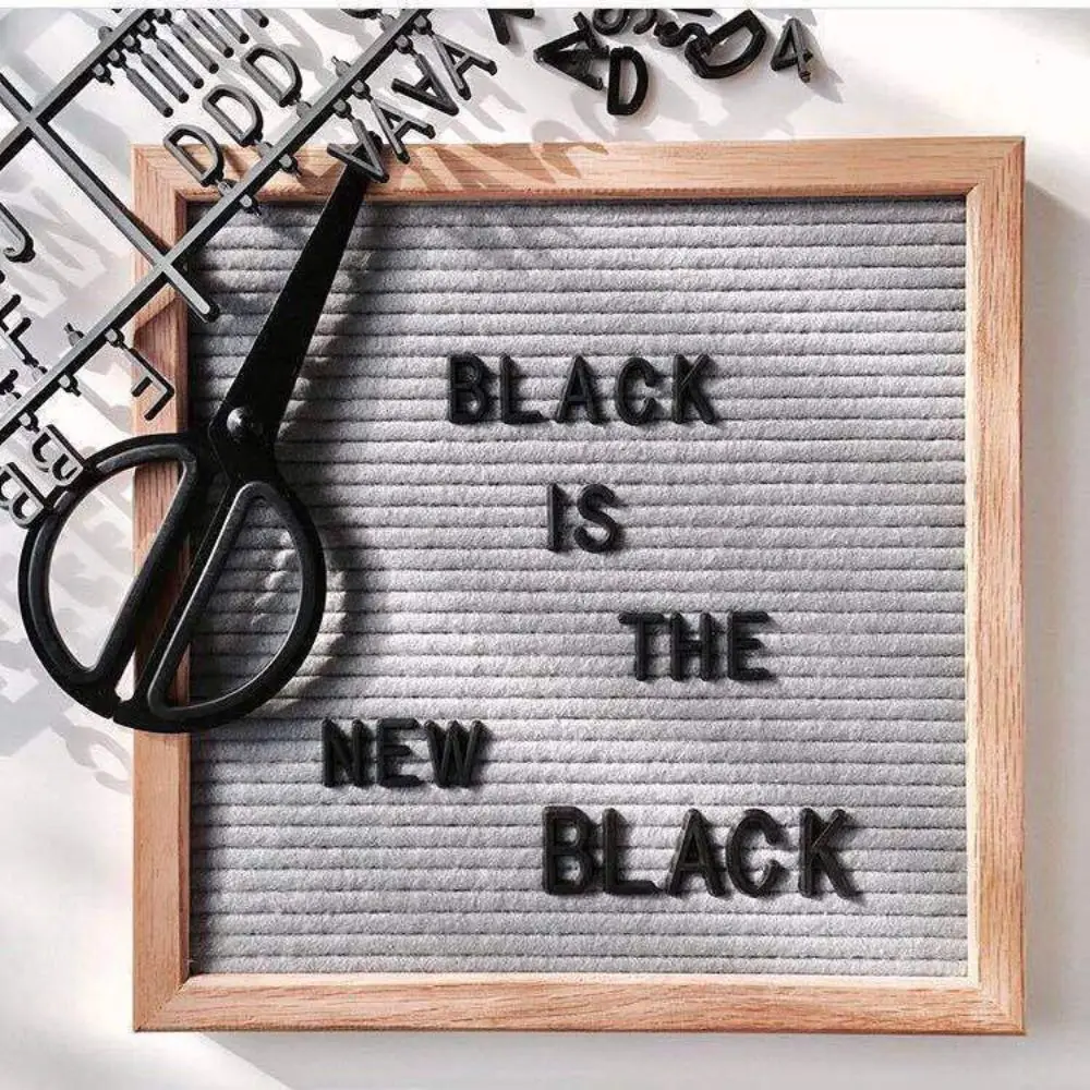 Simple Wooden Letter Message Board 10x10 Inch Home Decorations Felt Letter Board Changeable Symbols Blackboard Home