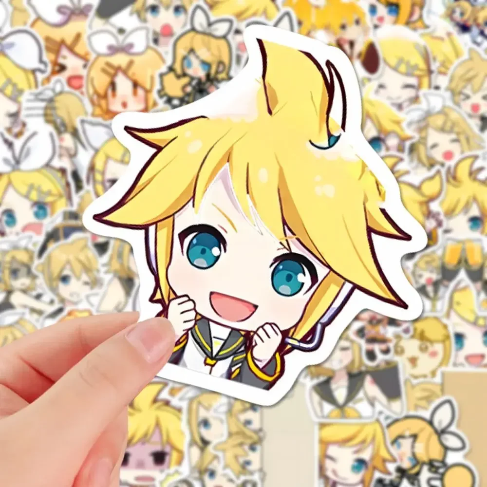 94 pieces of anime mirror sound twin stickers pjsk cute cartoon creative stickers diy mobile phone case water cup tablet sticker