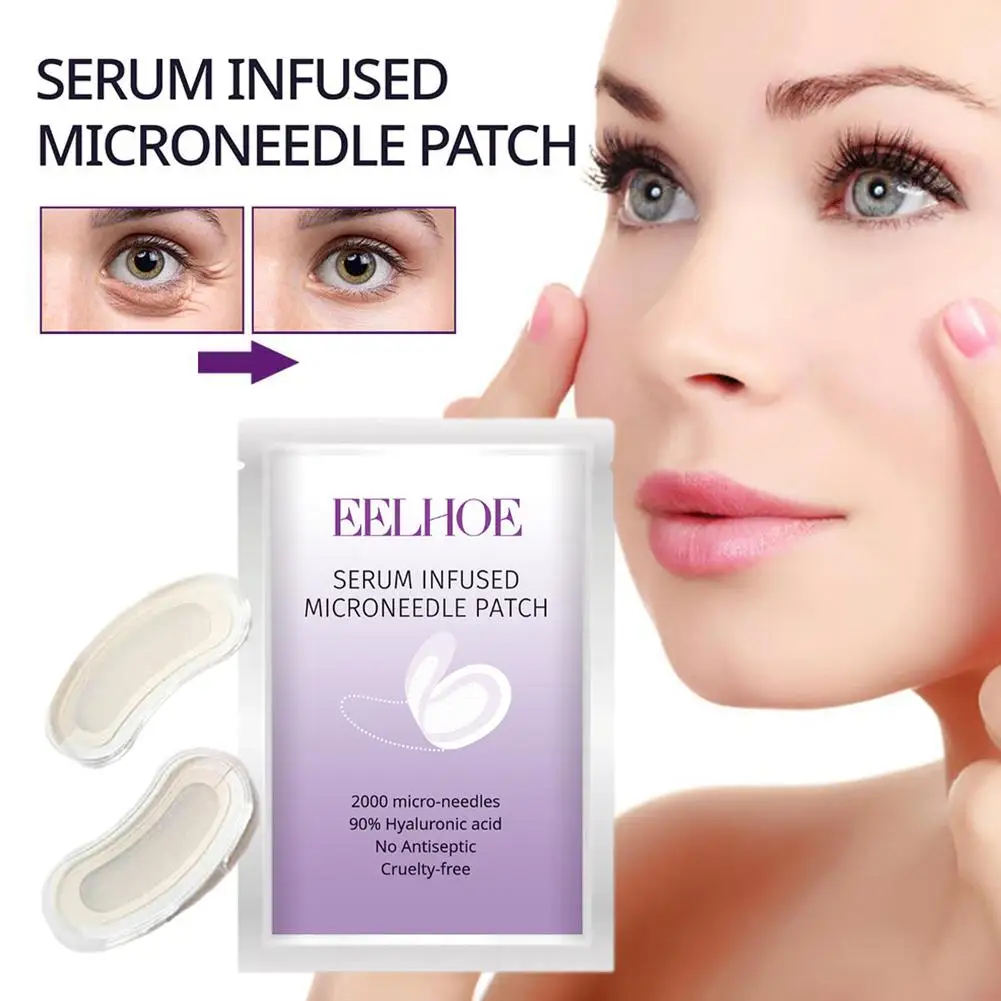 Micro-needle Under Eye Patch For Wrinkles Fine Lines Removal Hyaluronic Acid Eye Mask Dark Circle Puffiness Eye Pads