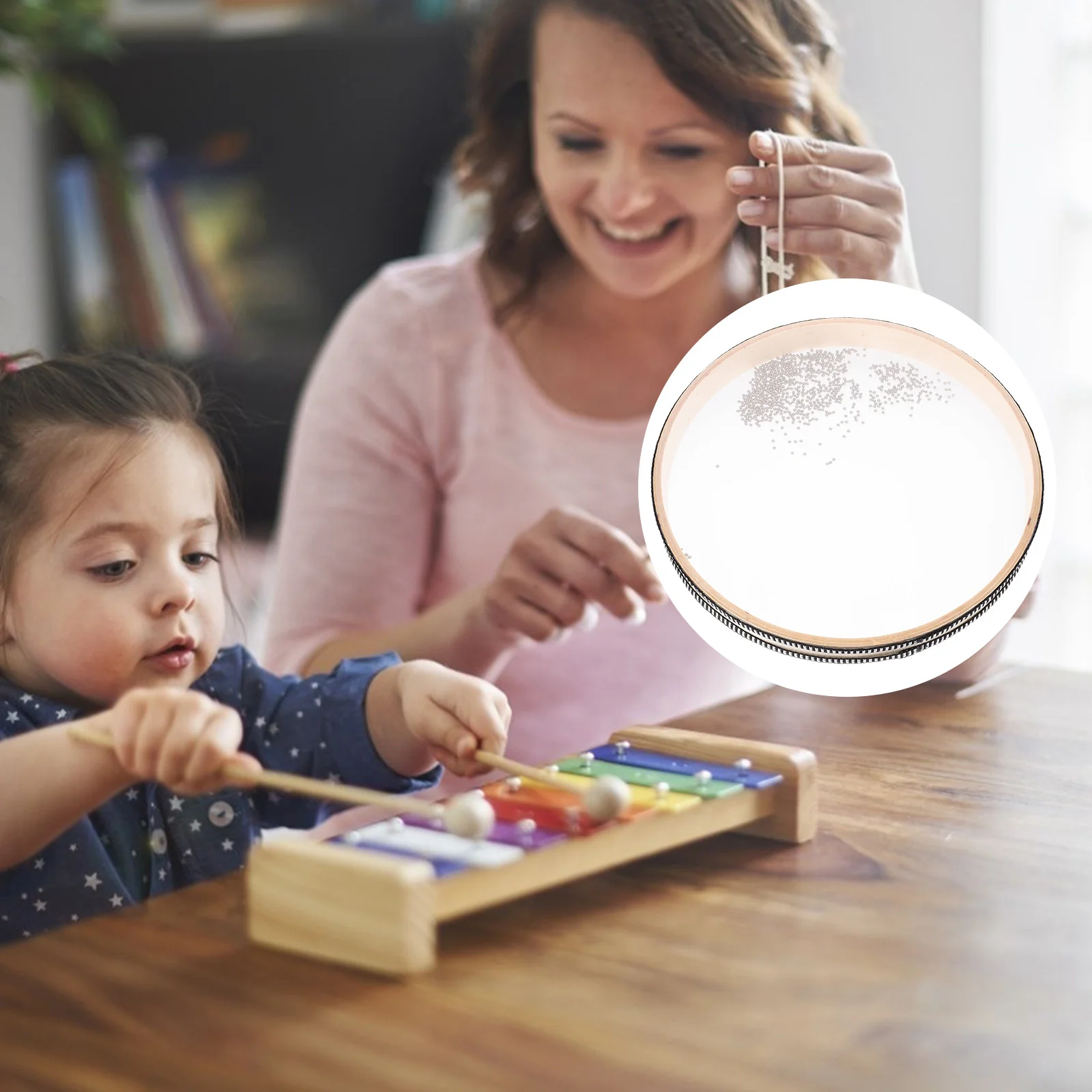 

Percussion Instrument Waves Hand Beads Drum Music Toys Children Orff Ocean Wood Musical Baby