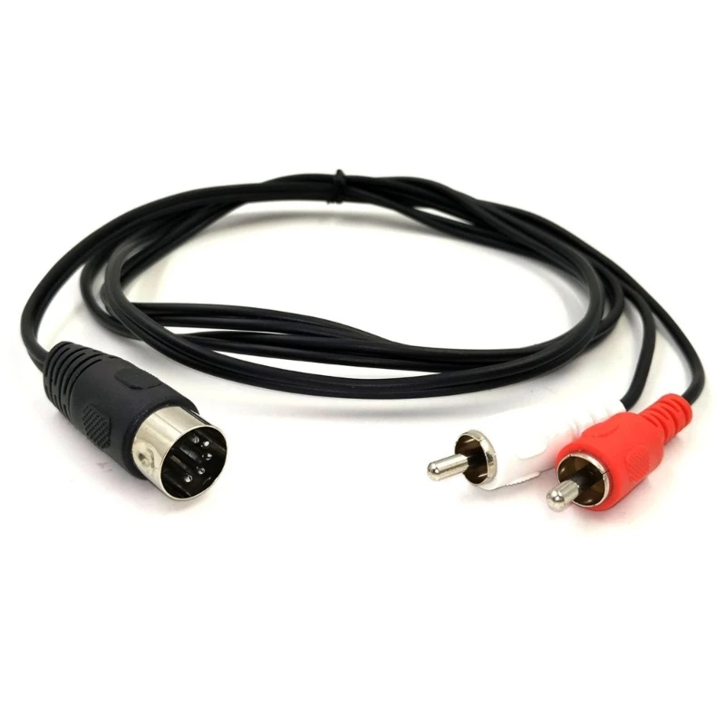 Y1UB 0.5M/1.5m 5 PIN DIN Male to 2RCA Male Video TV Audio Lead Converter Cable Adapter for Electrophonic Bang&Olufsen