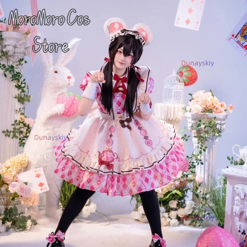 

Новый костюм горничной Нико Язава из аниме-игры Love Live! для косплея: милое платье с бантом, очаровательная шляпка, милый наряд в стиле лолита для Хэллоуина и Рождества