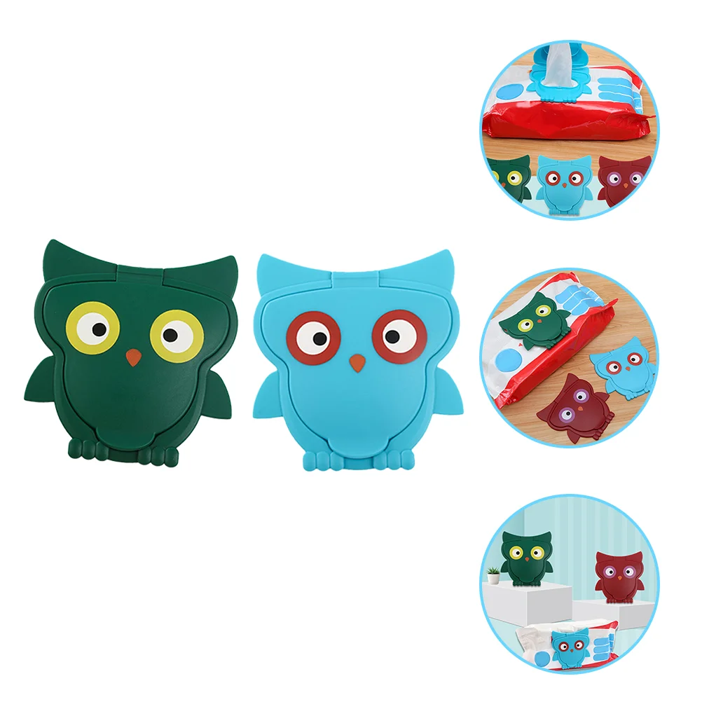 

2 Pcs Wipes Cover Babywipes Holder Lid Face Dispenser Lids Wet Tissues Caps Accessories Child