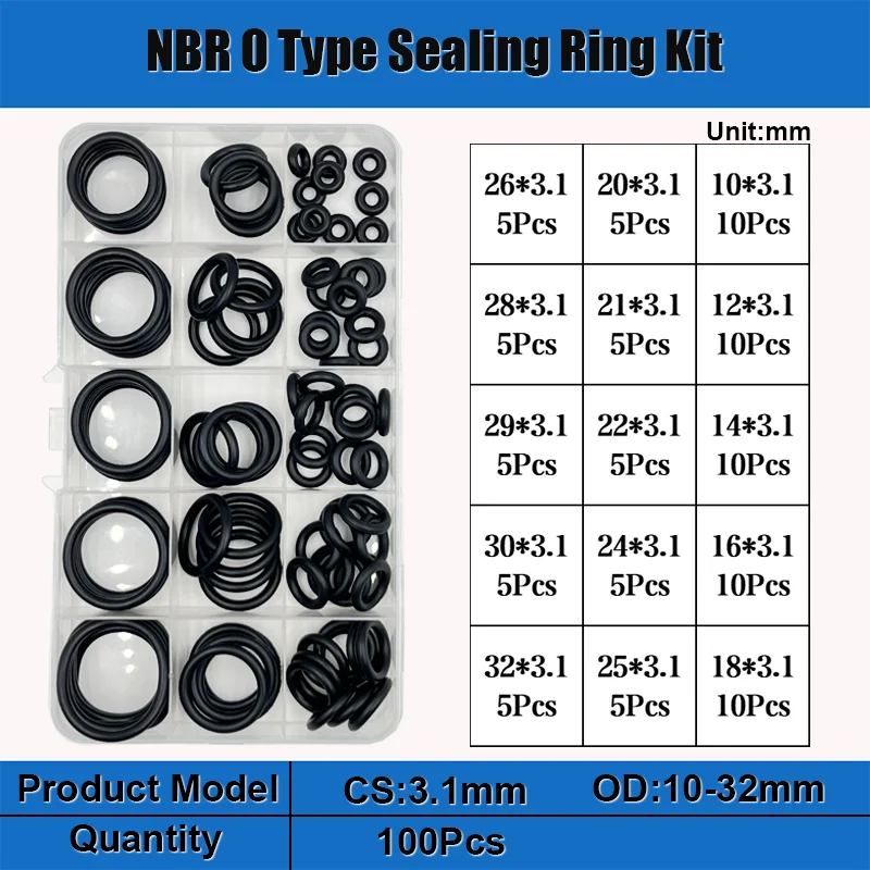 VMQ NBR FKM O-Ring Silikon Roter O-Ring Schwarzer Nitrilkautschuk O-Ring Autodichtungen Korrosion Hochtemperatur-Ölbeständiger Dichtungsscheibe – Detail 25