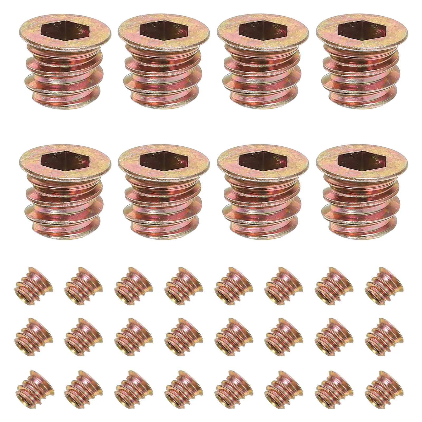 50Pcs M6x10mm Wood Threaded In - Furniture Hardware Threaded Inserts review and price